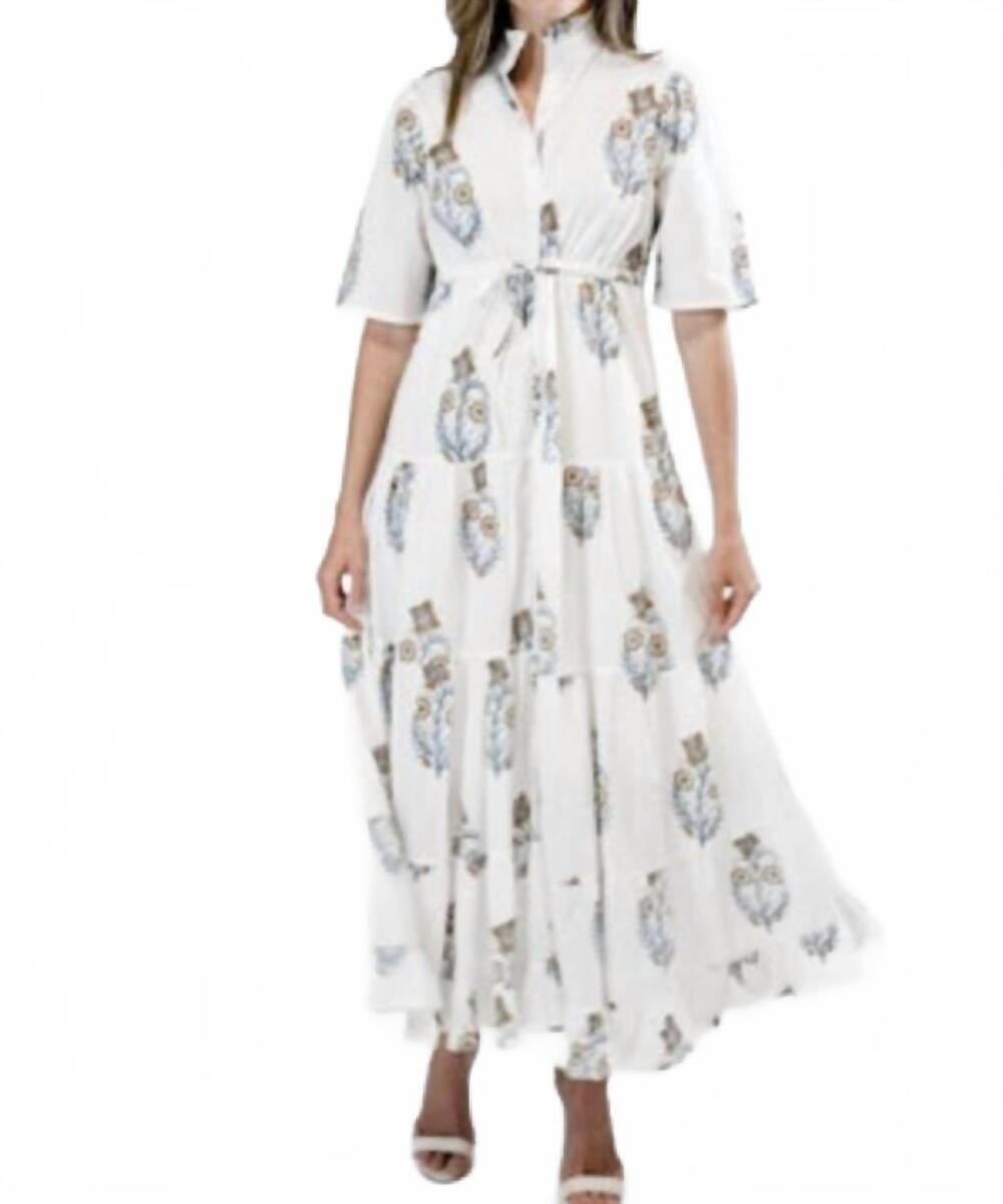 NEW VICTORIA DUNN low country maxi dress in golden dawn
